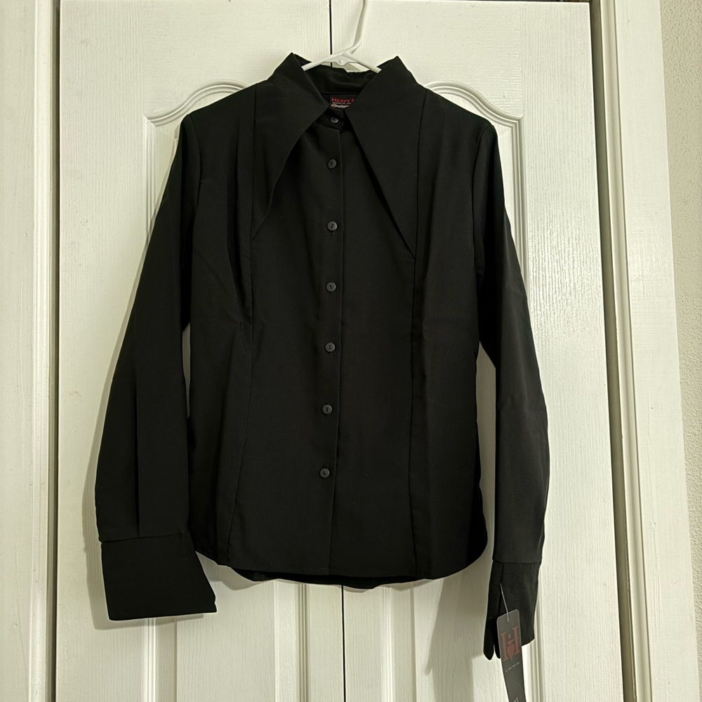 Heavy Red women’s button up shirt